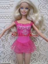 Sexy Short Handmade Mini-length Embroidery With Beading Party Dress For Quinceanera Doll Babidf145for