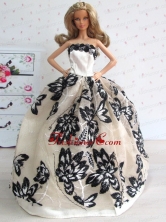 Sweet Gown With Amazing Champagne Lace Wedding Dress For Quinceanera Doll Babidf064for