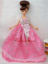 The Most Amazing Rose Pink Dress With Sequins Made To Fit The Quinceanera Doll Babidf077for