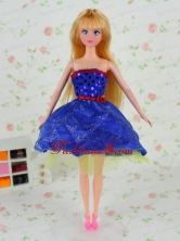 The Most Amazing Royal Blue Dress With Tulle Made To Fit The Quinceanera Doll Babidf301for
