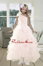 2015 Gorgeous A Line One Shoulder Prom Dress with Beading and Ruffles XFLGO840FOR
