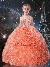 Beautiful Straps Beading Little Girl Pageant Dress for Fall LGDTA96002FOR
