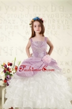 Cheap Little Girl Dress with Appliques and Ruffled Layers XFLG5827FOR