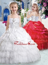 Hot Sale Spaghetti Straps Little Girl Pageant Dresses with Ruffled Layers PAG276FOR