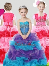 Lovely Beaded and Ruffled Little Girl Pageant Dress with Puffy Skirt THLG069FOR