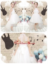 Lovely High Low Halter Top White Flower Girl Dresses FGL257FOR   