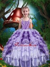 Luxurious Ball Gown Beading and Ruffles Little Girl Pageant Dress for 2016 LGDTA81002FOR