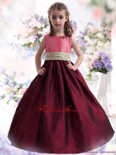Perfect Multi Color Ruffled 2015 Little Girl Pageant Dress with Sash WMDLG038FOR