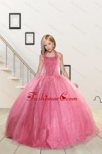 Top Seller Beading and Sequins Flower Girl Dress for 2015 Spring XFLG825FOR