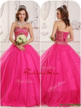 Cheap A Line Beading Quinceanera Gowns in Hot Pink QDZY090CFOR