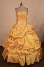 Cheap Ball gown Strapless Floor-length Quinceanera Dresses Style FA-W-311