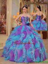 Cheap Multi Color Ball Gown Sweetheart Quinceanera Dresses  QDZY453AFOR