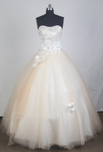 Elegant Ball Gown Strapless Floor-length Champagne Style TD2701