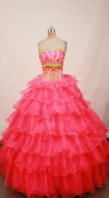 Luxurious Ball gown Strapless Floor-length Quinceanera Dresses Style FA-W-217