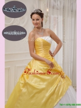 Modern Ball Gown Strapless Quinceanera Dresses with Beading QDZY366CFOR