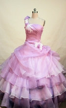 Perfect Ball gown One shoulder neck Floor-length Quinceanera Dresses Style FA-W-229