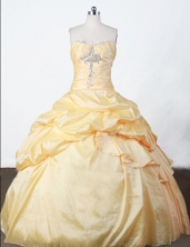 Pretty Ball Gown Strapless Floor-length Appliques Quinceanera Dresses Style FA-W-389