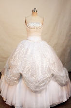 Unique Ball gown Strapless Floor-length Quinceanera Dresses Style FA-W-220