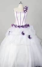 Wonderful Ball Gown One Shoulder Floor-length Organza Quinceanera Dresses Style FA-W-355
