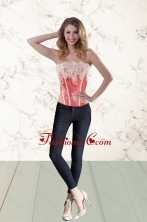2015 Glamorous Appliques Watermelon Corset for Sweet 16 XFNAO018TZDFOR