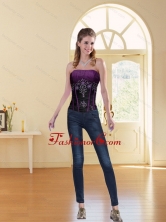 2015 New Style Multi Color Strapless Corset with Beading ZYLJ08TZDFOR