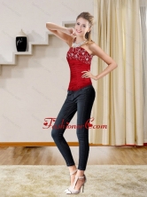2015 New Style Red Strapless Corset with Embroidery QDZY230TZDFOR