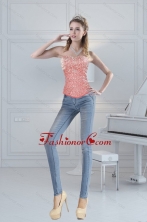 2015 Pretty Watermelon Corset with Beading XFNAOA27TZCFOR