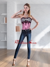 Cute Zebra Printed Multi Color Corset with Embroidery  QDZY028TZDFOR
