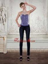 Elegant Beading Corset in Royal Bule XFNAO7751TZCFOR