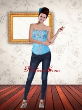 Elegant Multi Color  Strapless 2015 Corset with Beading PDZY471TZDFOR