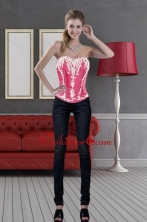 Hot Pink Sweetheart 2015 Pretty  Corset with Pick Ups and Embroidery XFNAOA58TZCFOR