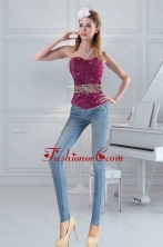 The Super Hot Beading Corset in Burgandy XFNAO049TZCFOR
