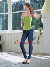Wonderful Fitted Multi-color Sweetheart Corset with Appliques XFNAO5786TZCFOR