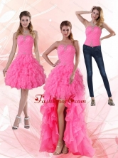 2015 Detachable Strapless Prom Skirts with Beading and Ruffled Layers PDZY724TZB1FOR