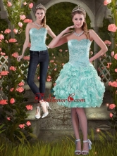 Detachable 2015 Strapless Prom Skirts with Beading and Ruffles XFNAO5825TZB1FOR