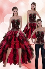 Detachable  2015 Sweetheart Multi Color Prom Skirts with Beading and Ruffles XFNAO5800TZB1FOR