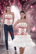 Detachable Strapless 2015 Prom Skirts with Embroidery and Ruffled Layers XFNAO415TZB1FOR