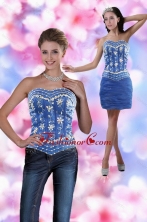 Detachable  Sweetheart 2015 Mini Length Prom Skirts with Appliques XFNAO881TZB1FOR