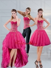Detachable Sweetheart Hot Pink 2015 Prom Skirts with Appliques QDZY209TZB1FOR