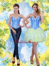 2015 Detachable Short Sweetheart Beading and Ruffles Prom Dresses SJQDDT21004-1FOR