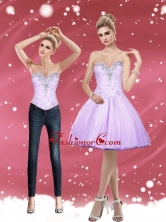 2015 Detachable Sweetheart Tulle Prom Dresses with Beading SJQDDT4004FOR