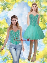 Detachable 2015 Beading and Appliques Sweetheart Prom Dress in Turquoise QDDTA69004FOR