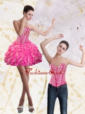 Detachable 2015 Sweetheart Mini Length Prom Dress with Beading and Ruffles QDDTA66004FOR