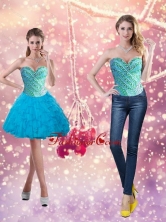 Detachable Beading and Ruffles 2015 Short Prom Dresses in Baby Blue SJQDDT14004FOR 