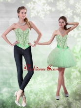 Detachable Beading and Ruffles Apple Green Prom Dress for 2015 QDDTA68004FOR