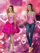 Detachable Sweetheart Multi Color 2015 Prom Dresses with Beading and Ruffles SJQDDT24004FOR