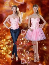 Elegant Sweetheart Short Prom Dresses with Beading in Pink SJQDDT75004FOR