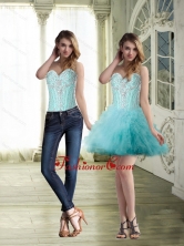 Luxurious Beaded Sweetheart Prom Dress with Ruffles for Cocktail SJQDDT70004FOR