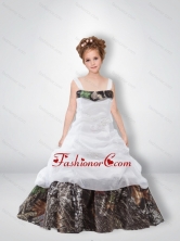 Cute A Line 2015 Camo Flower Girl Dresses with Beading CMLD009FOR
