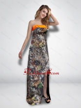 2015 Luxurious Empire Strapless Garden Camo Prom Dresses with High Slit CMPD057FOR